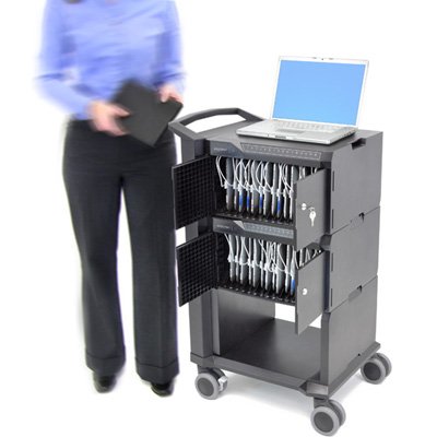 In used image of Ergotron 24-224-085 32 Tablet Capacity Tablet or iPad Management Cart (Black)