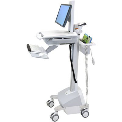 Ergotron SV42-42301 StyleView EMR Computer Cart with LCD Monitor Pivot, LiFe Powered