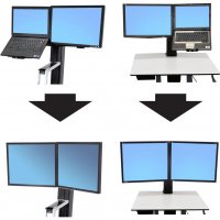 Ergotron 97-616 WorkFit Conversion Kit: LCD & Laptop to Dual