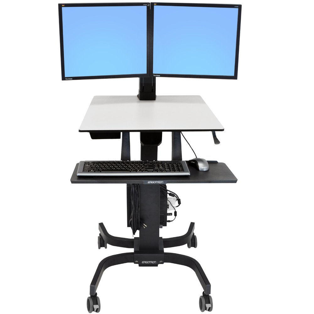 Front view of ergotron 24-214-085 WorkFit-C