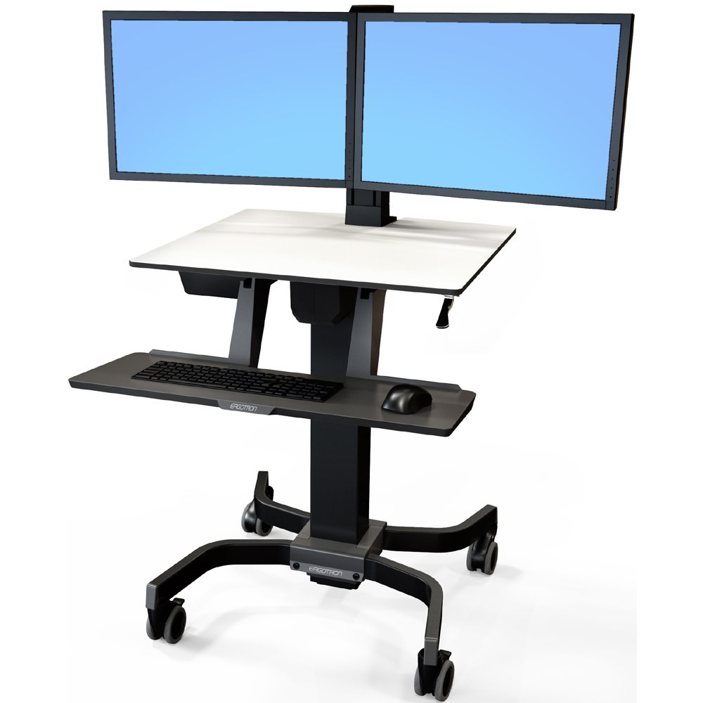 Side view of ergotron 24-214-085 WorkFit-C