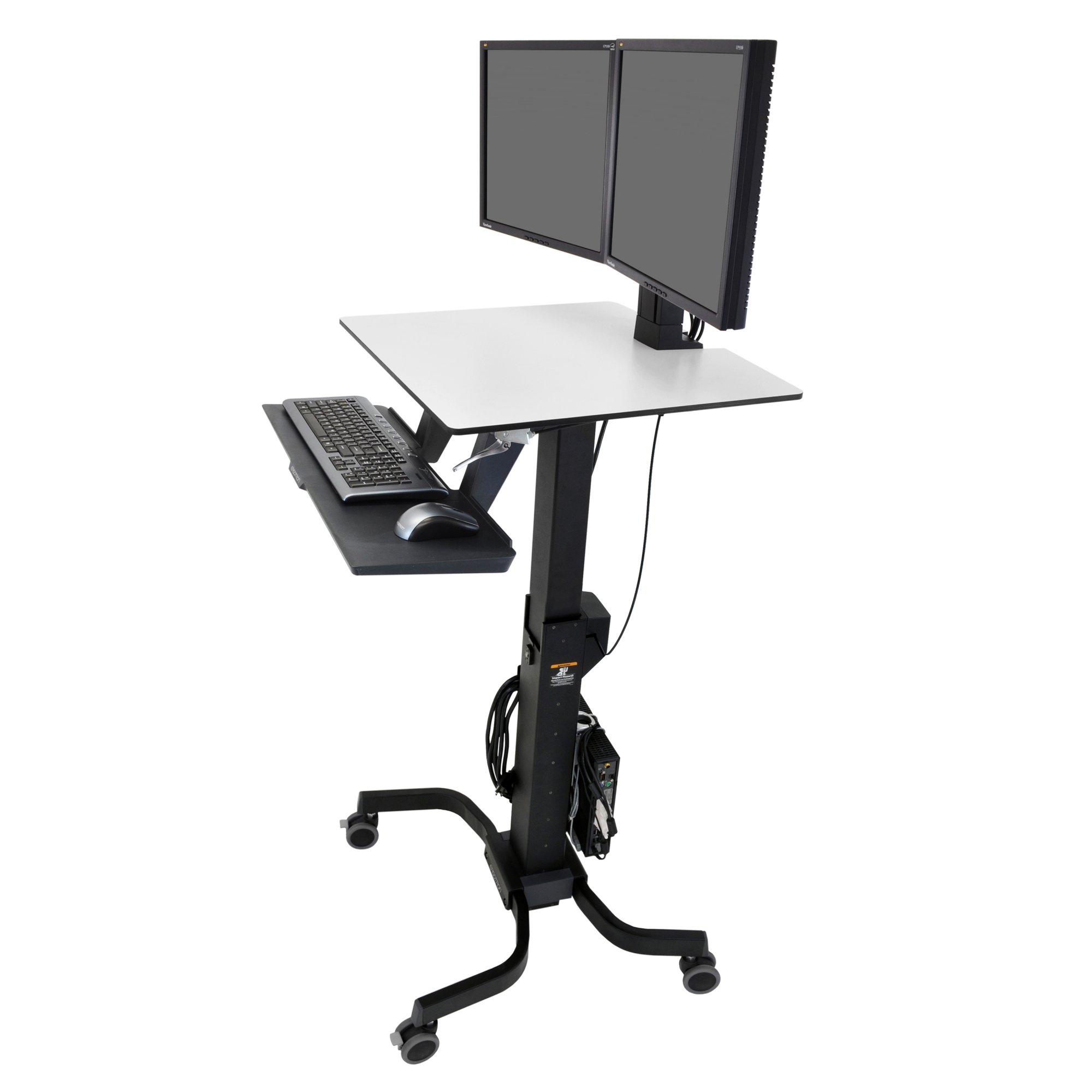 Ergotron Sit-Stand Dual Monitor Cart 24-214-085 WorkFit-C