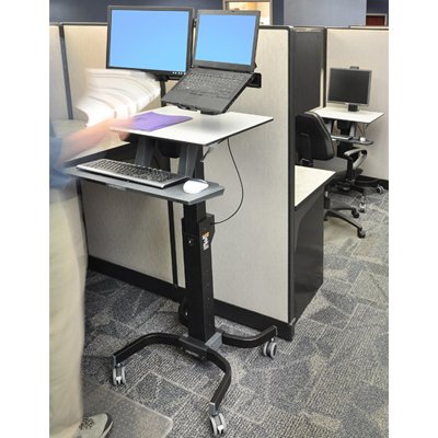 Ergotron 24-213-085 WorkFit-C LCD & Laptop Sit-Stand Workstation