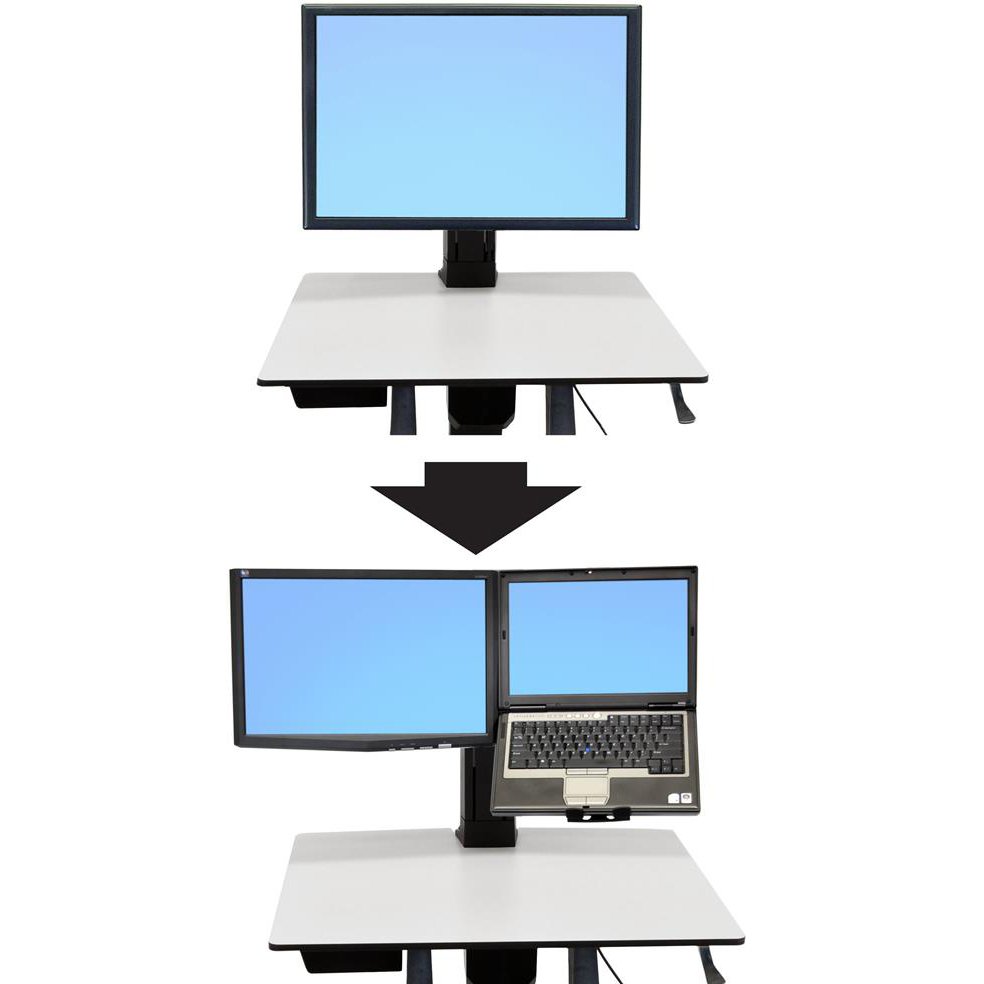Ergotron 97-605 WorkFit Conversion Kit: Single HD to LCD & Laptop
