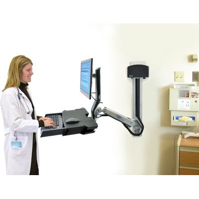 Ergotron 45-272-026 StyleView® Sit-Stand Combo System with Worksurface