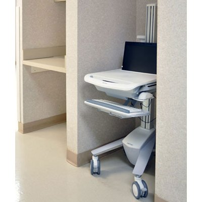 Ergotron SV41-41004 StyleView EMR Laptop Cart non-powered (white, grey and polished aluminum)