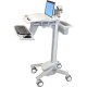 Ergotron SV41-41004 StyleView EMR Laptop Cart non-powered (white, grey and polished aluminum)