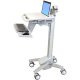 Ergotron SV40-40004 StyleView EMR Laptop Cart non-powered (white, grey and polished aluminum)