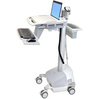 Ergotron SV42-42402 StyleView EMR Laptop Cart Powered (white, grey and polished aluminum)