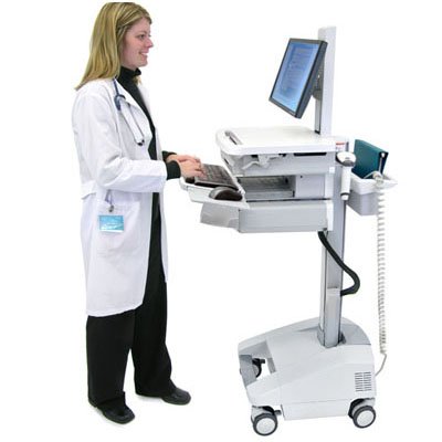 Ergotron SV32-51211 StyleView PHD LCD Cart with 1 Drawer and LiFe Powered (white/grey)