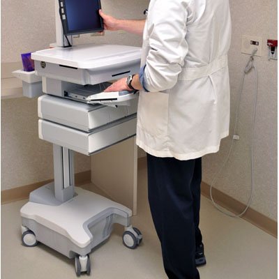 Inused image of Ergotron SV32-51224 StyleView PHD LCD Cart with 4 Drawers and LiFe Powered (white/grey)