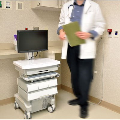 Inused image of Ergotron SV32-51224 StyleView PHD LCD Cart with 4 Drawers and LiFe Powered (white/grey)