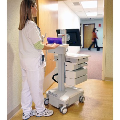 Ergotron SV32-51226 StyleView PHD LCD Cart with 6 Drawers and LiFe Powered (white/grey)