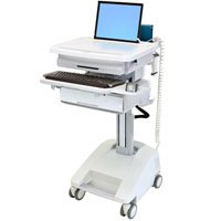 Ergotron SV32-51111 StyleView PHD Laptop Cart with 1 Drawer and LiFe Powered (white/grey)