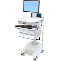 Ergotron SV32-91226 StyleView PHD LCD Cart with 6 Drawers and Powered (white/grey)