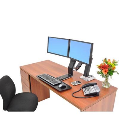 Inused image of Ergotron 24-257-026 WorkFit-A Dual Monitor up to 22