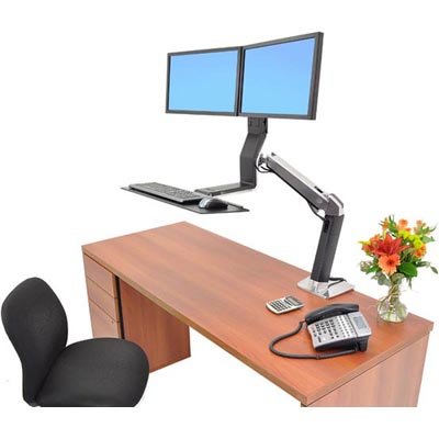 Inused image of Ergotron 24-257-026 WorkFit-A Dual Monitor up to 22