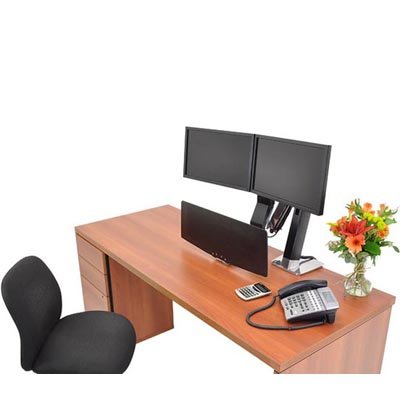 Folded image of Ergotron 24-257-026 WorkFit-A Dual Monitor up to 22