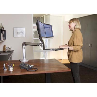 Inused image of Ergotron 24-257-026 WorkFit-A Dual Monitor up to 22