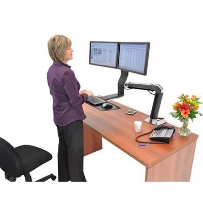 Inused image of Ergotron 24-257-026 WorkFit-A Dual Monitor up to 22