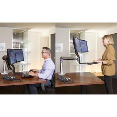 Inused image of Ergotron 24-257-026 WorkFit-A Dual Monitor up to 22