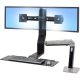 Ergotron 24-257-026 WorkFit-A Dual Monitor Sit-Stand Workstation