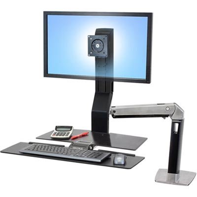 Ergotron 24-275-026 WorkFit-A Single HD Monitor Sit-Stand Workstation with Worksurface