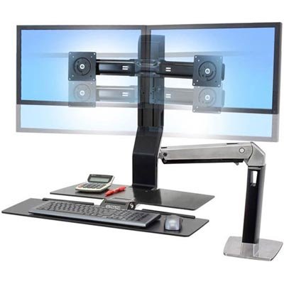 Ergotron 24-272-026 WorkFit-A Dual Monitor up to 22