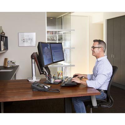 Inused image of Ergotron 24-272-026 WorkFit-A Dual Monitor up to 22