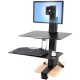 Ergotron 33-350-200 WorkFit-S, Single LD with Worksurface