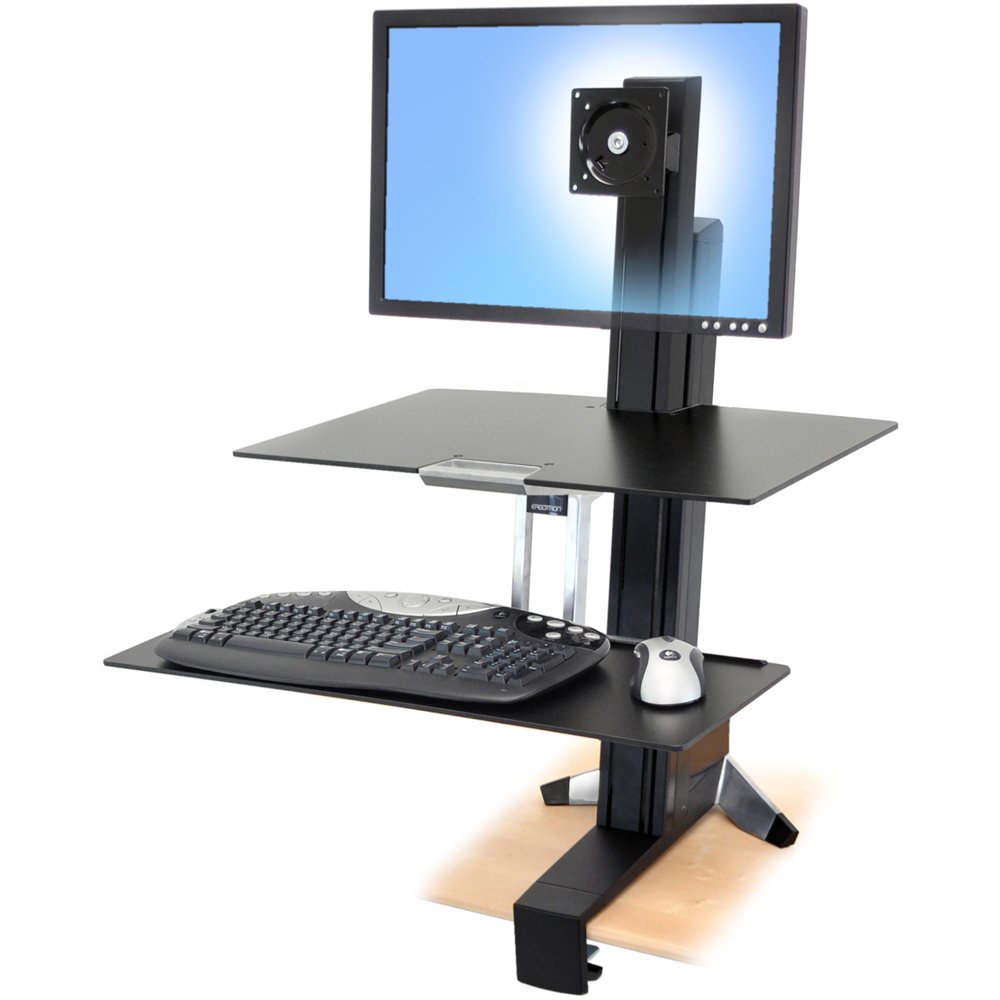 Ergotron 33-351-200 WorkFit-S, Single HD with Worksurface