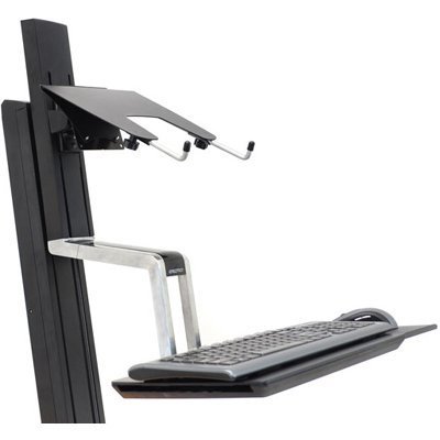 Ergotron Notebook Tray (sold separately) on a Ergotron 33-349-200 WorkFit-S 