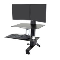 Standing Desk Converter, Ergotron 33-349-200 WorkFit-S Dual Monitor with Worksurface