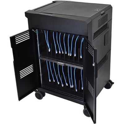 Front Open View of Ergotron 24-246-085 PS Laptop Management Cart up to 15.6