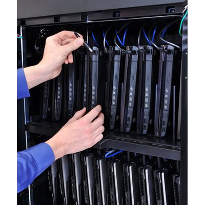 Plug In View of  Ergotron 24-246-085 PS Laptop Management Cart with PowerShuttle Technology Black 