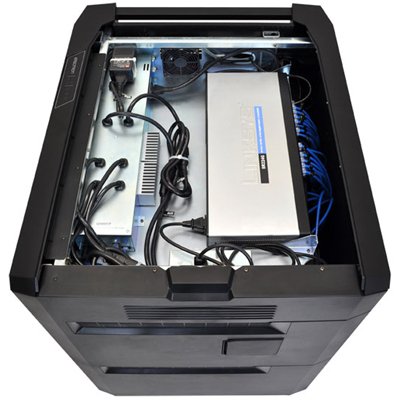 Top view of Ergotron 24-246-085 PS Laptop Management Cart with PowerShuttle Technology Black 