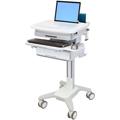 Ergotron SV31-6110-0 StyleView PHD Healthcare Laptop Cart with 1 Drawer, Non-powered