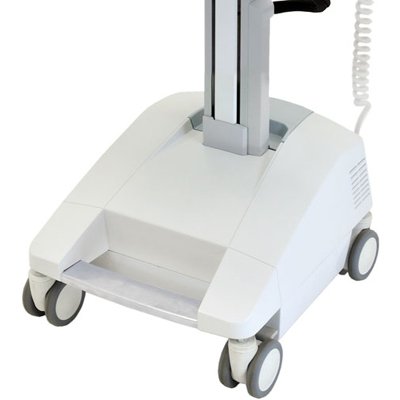 Base of Ergotron SV32-6161-1 StyleView PHD Healthcare Notebook Cart with 6 Drawers and Powered (white/grey)