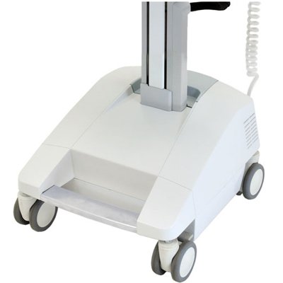 Base of Ergotron SV32-6341-1 StyleView PHD Healthcare LCD Cart with 4 Drawers and Powered (white/grey)