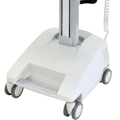 Base of Ergotron SV32-6312-1 StyleView PHD Healthcare LCD Cart with 1 Drawer and LiFe Powered (white/grey)