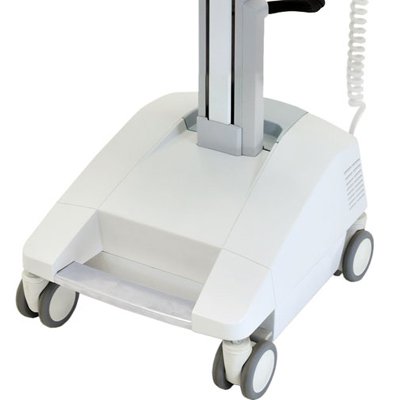 Base of Ergotron SV32-6342-1 StyleView PHD Healthcare LCD Cart with 4 Drawer and LiFe Powered (white/grey)