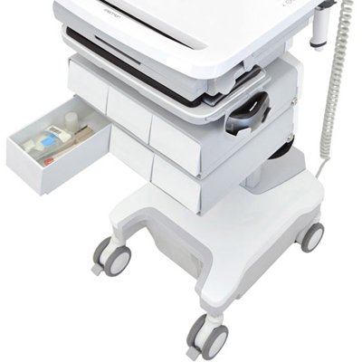 Drawer of Ergotron SV32-6362-1 StyleView PHD Healthcare LCD Cart with 6 Drawer and LiFe Powered (white/grey)