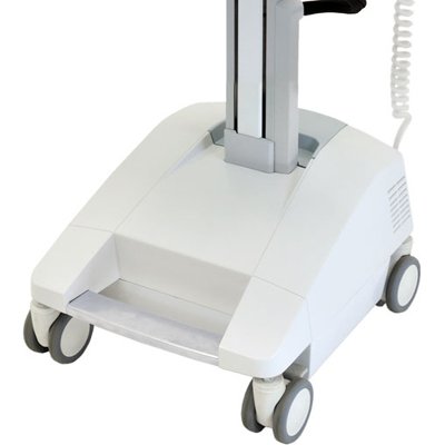 Base of Ergotron SV32-6112-1 StyleView PHD Healthcare Notebook Cart with 1 Drawer and LiFe Powered (white/grey)