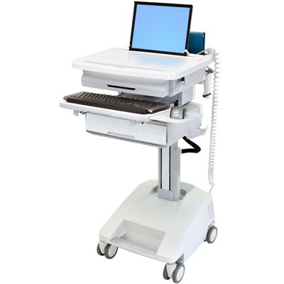 Ergotron SV32-6112-1 StyleView PHD Healthcare Notebook Cart with 1 Drawer, LiFe Powered