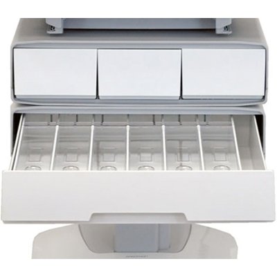 Drawer of Ergotron SV32-6142-1 StyleView PHD Healthcare Notebook Cart with 4 Drawers and LiFe Powered (white/grey)