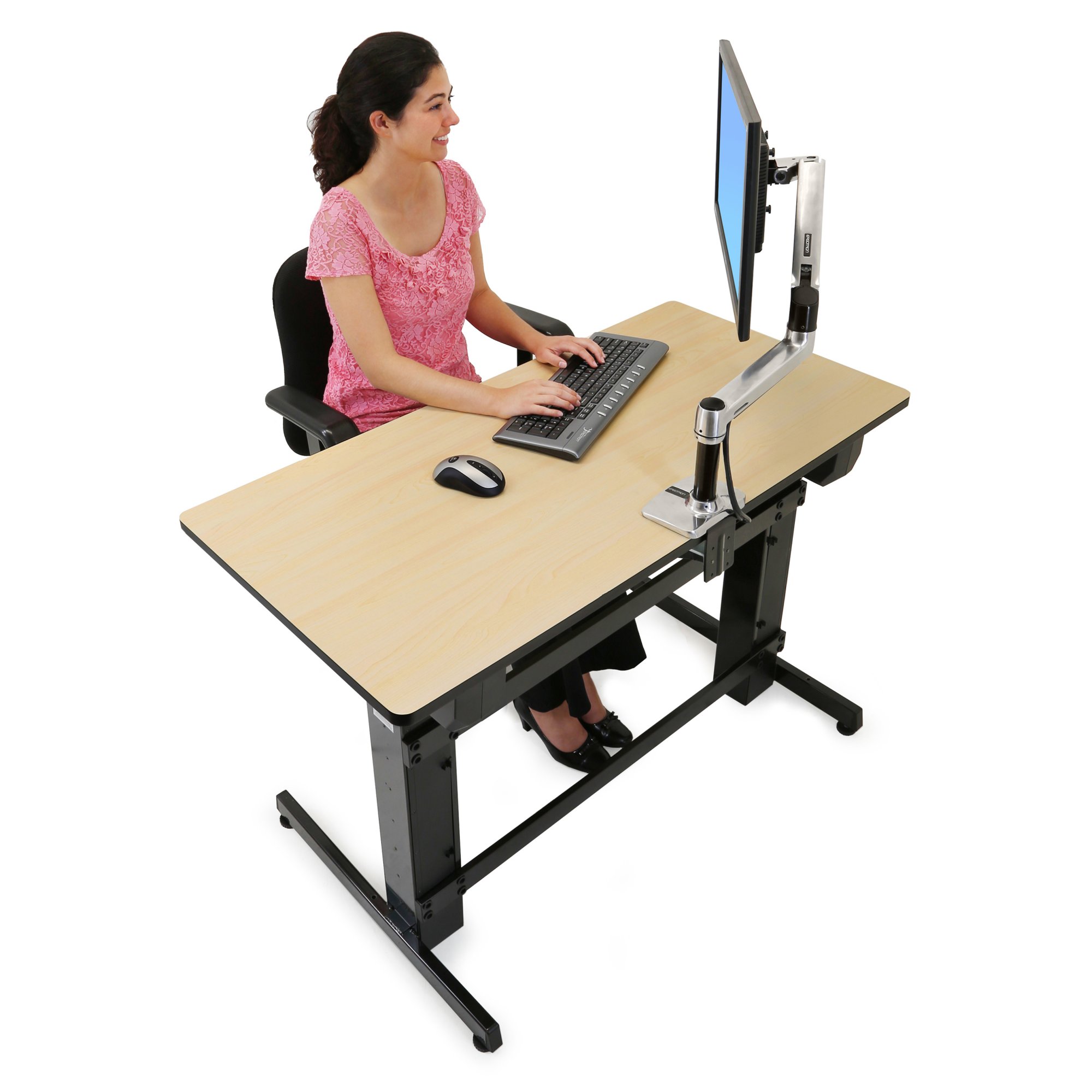 Ergotron 24-271-928 WorkFit-D, Sit-Stand Desk 