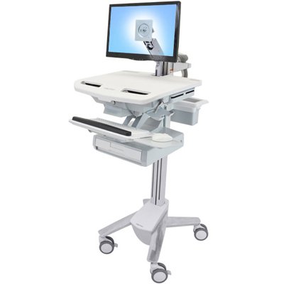 Ergotron SV41-3210-0 StyleView Cart with LCD Arm, 1 Drawer