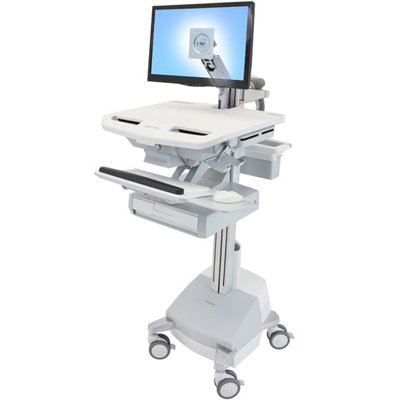 Ergotron SV42-3211-1 SV Cart with LCD Arm, SLA Powered, 1 Drawer