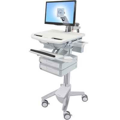 Ergotron SV41-3220-0 StyleView Cart with LCD Arm, 2 Drawers