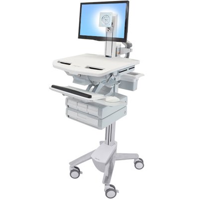 Ergotron SV41-3340-0 StyleView Cart with LCD Pivot, 4 Drawers